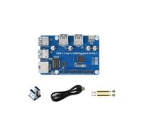 Waveshare Carte D'Extension pour Raspberry Pi, Hub USB 3.2 Gen1, Gigabit ETH HAT, Sans Pilote, pour Raspberry Pi 4