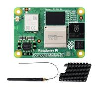 Waveshare CM5 Pi Compute Module 5,Comes with an Official Raspberry Pi CM5104064(with Wireless, 4GB RAM, 64GB eMMC Flash), an Antenna Kit and a HEATSINK