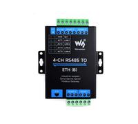 Waveshare Convertisseur Ethernet Industriel Isolé Canaux RS485 Vers ETH, Compatible Modbus/MQTT/JSON, Conception Industrielle sur Rail DIN