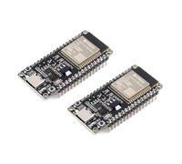Waveshare ESP32-C6 Microcontroller with Pinheader(2PCS), WiFi 6 Development Board, 160MHz Single-Core Processor, ESP32-C6-WROOM-1-N8 Module, Supports USB and UART Development