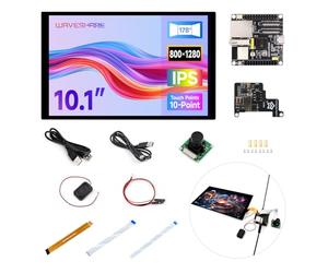Waveshare ESP32-P4-NANO-KIT-D Development Board Based on ESP32-P4 Chip with RISC-V Dual-Core and Single-Core Processors Supports Wi-FI 6/BLE 5/BLE, with Speaker PoE Module RPi Camera 10.1inch DSI LCD