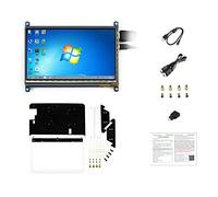 waveshare for Raspberry Pi 7 inch Capacitive Touchscreen IPS Display 1024 * 600 HDMI LCD C Touch Screen with Bicolor Case for Raspberry Pi 3B+/3/2 B/B+/ Banana Pi/Banana Pro/BB Black