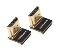 Waveshare HDMI Adapters, for DIY HDMI Cable, Vertical B, 2PCS | HDMI Vertical B, HDMI Male Plug To Female Connector, 16.0 × 15.0 × 14.3mm