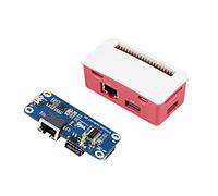 waveshare Hub Ethernet/USB HAT B avec boîtier en ABS pour Raspberry Pi Zero/Zero W/2 W/Zero WH/2 WH, PC, avec 1 port Ethernet RJ45 10/100M, 3 ports USB compatibles avec USB 2.0/1.1