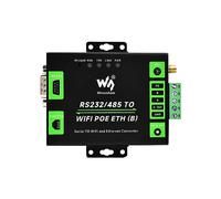 Waveshare Industrial Grade Serial Server RS232/485 to WiFi and Ethernet, Modbus/MQTT Gateway, Metal Case, Support Wall Mount and Rail-Mount, with PoE Function