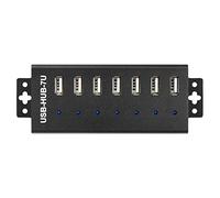Waveshare Industrial Grade USB HUB, Extending 7X USB 2.0 Ports