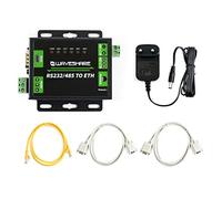 Waveshare Industrial RS232/RS485 to Ethernet Converter Dual Serial Ports TCP Server TCP Client UDP Server UDP Client HTTPD Client Supports Customized Webpage DNS Domain Name Resolution