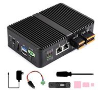 Waveshare IPCBOX-CM5-A (4xRS485), Gigabit/2.5G Dual Ethernet Industrial Computer Based on Raspberry Pi CM5 (Not Included), Supports 4K Display Output and 4G / 5G Module, for All Compute Module 5