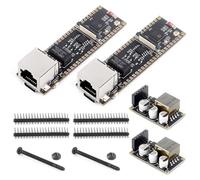 Waveshare Lot de 2 cartes de développement ESP32-S3 ETH, port Ethernet RJ45 10/100 Mbps, prise en charge Wi-Fi et BT, processeur double cœur 240 MHz, port Type-C intégré et fente pour carte TF, module