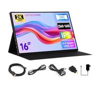 Waveshare Luck-Fox 16inch 2K Portable Touch Monitor with Magnetic Protective Case, 2560 × 1600 Resolution, HDR 165Hz Refresh Rate, IPS Panel, Optical Bonding, 10-Point Touch