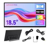 Waveshare Luck-Fox 18.5inch Touch Monitor with Stand, Compatible with Raspberry Pi/Jetson Nano and PC, 1920 × 1080, 120Hz Refresh Rate, Mini HDMI/Type-C Display Ports, IPS Screen, 10-Point Touch