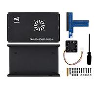 Waveshare Metal Box (A) Designed for Official Raspberry Pi Compute Module 4 IO Board Comes with Cooling Fan Mini Computer Chassis Robust and Dust-Proof Nice Looking