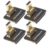 Waveshare Mirco HDMI Adapters, for DIY HDMI Cable, Vertical B, 4PCS | Micro HDMI Vertical B, Micro HDMI Male Plug To Female Connector, 16.0 × 14.5 × 12.5mm