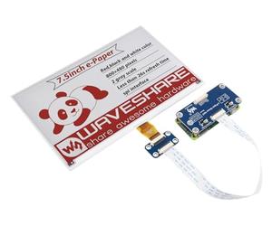 Waveshare Module d'affichage E-Paper de 7,5 Pouces - Résolution 800 × 480 - Écran électronique 3,3 V avec contrôleur intégré - Interface SPI - Rouge, Noir, Blanc, Trois Couleurs pour Raspberry Pi 2B