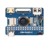 Waveshare Nano Base Board (C) for Raspberry Pi Compute Module 4, Same Size as The CM4, Onboard 8MP Camera, Multiple Interfaces, Suitable for Evaluating Pi CM4 Or Being Integrated Into End Products