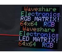 waveshare Panneau de matrice LED RVB 64 x 64 pixels, pas de 2 mm, luminosité réglable, prend en charge Raspberry Pi/Raspberry Pi Pico/ESP32/Ardu, affichage de texte, image colorée, animation