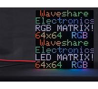 waveshare Panneau de matrice LED RVB en couleur 64 x 64, 4096 LED RVB, pas de 2 mm, luminosité réglable, affichage du texte, image colorée, animation, compatible avec Raspberry Pi/Raspberry Pi Pico/ESP32