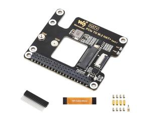 Waveshare PCIe to M.2 Adapter for Raspberry Pi 5, Supports NVMe Protocol M.2 Solid State Drive, High-Speed Reading/Writing