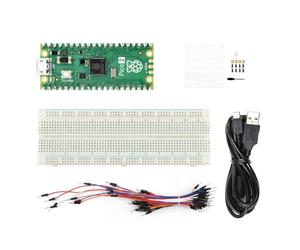Waveshare Pi-Pico-2-Starter-Kit, Tiny Fast Microcontroller Board with Flexible Digital Interfaces RP2350 Chip Dual-Core&Dual-Architecture Design 4MB Flash Memory Support C/C++/MicroPython