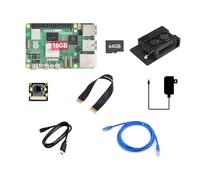 Waveshare PI5-16GB Dual-Camera Kit A, with Pi5-16GB & Pi5-IMX219-77 Camera (with Cable) & Camera Kit Accessory Pack, BCM2712 Processor, 2.4GHz 4-Core 64-Bit Arm Cortex-A76 CPU, RP1 I/O Controller