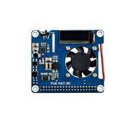 Waveshare Pouvoir sur Ethernet HAT Prend en Charge la Carte D'Extension RéSeau PoE 802.3Af avec OLED pour Raspberry Pi 4 Modèle B / 3B +