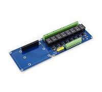 Waveshare Raspberry Pi Extension Board 8-Channel Relays Loads up to 5A 250V AC Or 5A 30V DC for Pi B+/2B/3B/3B+/4B SPDT-NO,NC Contact Form 6mA per Channel Supports Jetson Nano