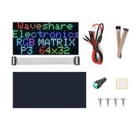 Waveshare RGB Full-Color LED Matrix Panel 64x32 Pixels Display Screen 3mm Pitch Digital LED Module Adjustable Brightness Supports Raspberry Pi Pico/ESP32