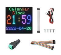 Waveshare RGB-Matrix-P3-64x64 RGB Full-Color LED Matrix Panel, 3mm Pitch, 64x64 Pixels, Adjustable Brightness, Compatible with Raspberry Pi