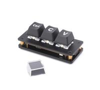 Waveshare RP2040 3-Key Carte de Développement Ctrl C/V Clavier de Raccourci pour Programmeurs, Adopte RP2040 Microcontrôleur, Fonction de Touche Programmable, Double Port Type-C, Driver Free