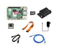 Waveshare RPI5-1GB Dual-Camera Kit A, Bundle with Raspberry pi 5 1GB, Equipped with 2× IMX219-77 Camera (79.3° FOV, 8MP, with CSI Cable), 64GB TF Card, Aluminium Alloy Case and So on