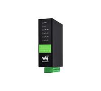 Waveshare RS232 RS485 to RJ45 Ethernet Serial Server Dual Channels Independent Operation Dual Ethernet Ports PoE Network Ports Rail-Mount Industrial Isolated Serial Module