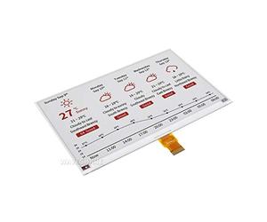 Waveshare Tri-Color 7.5inch E-Ink Raw Display Panel 640x384 Resolution 3.3v E-Paper Electronic Screen with Embedded Controller Compatible with Raspberry Pi/Arduino/STM32
