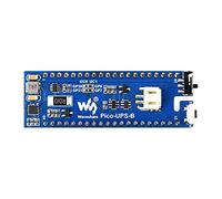 Waveshare UPS Module for Raspberry Pi Pico with Uninterruptible Power Supply Monitoring Batt Status Via I2C Stackable Design