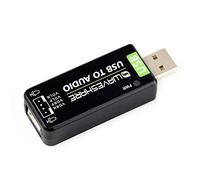 Waveshare USB Sound Card USB Audio Module External Audio Converter Onboard Microphone and Speaker Header for Raspberry Pi/Jetson Nano Driver-Free Recording Playback Plug and Play