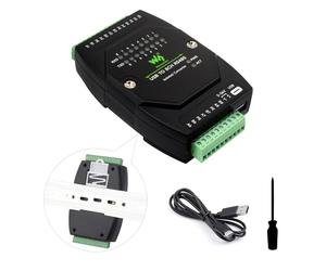 Waveshare USB to 8CH RS485 Industrial Grade Isolated Converter, USB to RS485 Adapter, Multiple Protection Circuits, Wall-Mount and Rail-Mount Support, Multi-OS Compatible