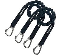 WavesRx DockingPal - Lot de 2 Cordes élastiques de qualité supérieure avec mousquetons en Acier Inoxydable de 0,9 m | Absorbe Les Chocs et Les tiraillements pour éviter Les dommages (Orca Black)