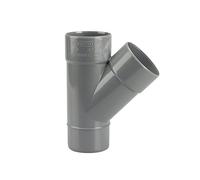 Wavin Culotte PVC mâle-femelle 3026017 45° D80 Gris G