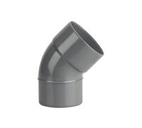 Coude PVC Mâle Femelle 45° D100 - WAVIN - Evacuation des eaux usées et pluviales - Gris - Emboîture à coller