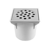 Wavin ABS drain de plancher avec évacuation verticale 75mm 20x20cm gris 4264020402