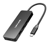 WAVLINK 7-in-1 USB C Dock,Adaptateur Multiport avec Sortie HDMI 4K,100W PD,3x5Gbps USB3.1,Lecteur de Carte SD/TF,Dongle USB C pour MacBook Pro/Air,Surface,XPS,Ordinateurs Portables Thunderbolt 3/4-BL