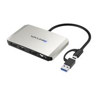 WAVLINK Adaptateur USB 3.0/USB C vers DisplayPort et HDMI, double hub de moniteur 5K @ 60 Hz pour Dell HP Surface Lenovo, compatible avec Windows et Mac