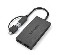 WAVLINK Adaptateur USB 3.0 vers Dual HDMI, Convertisseur USB C vers HDMI 4K@30HZ pour Windows 7/8/8.1/10/11, Mac OS 10.10x Or Above, Chrome