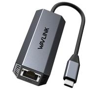 WAVLINK Adaptateur USB C vers Ethernet 5 Gbit/s, convertisseur réseau USB-C vers RJ45, boîtier en aluminium pour Windows, Mac OS, iPad OS et plus encore, 5 Gbit/s besoin de type C > 3.2