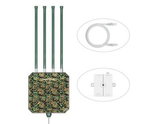 WAVLINK AX3000 Extenseur WiFi 6 extérieur longue portée, point d'accès sans fil extérieur WiFi 6, prend en charge PoE actif, antennes à gain élevé 4 x 8 dBi, IP67, jusqu'à 128 appareils pour la ferme