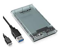 WAVLINK Boîtier de Disque Dur Externe SATA 2,5 Pouces avec USB 3.0 vers SATA sans Outil pour Disque Dur SSD SATA III 2,5 Pouces 7 mm 9,5 mm Compatible UASP et 2 to