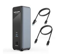 WAVLINK Boîtier Double SSD M.2 NVMe, USB3.2 Gen 2x2 20 Gbps, PCIe NVMe M Key & B+M Key, Prise en Charge UASP & Trim, Raid 0, Jusqu'à 16 to (8 to Seul), Compatible OTG (sans Clonage Hors Ligne)