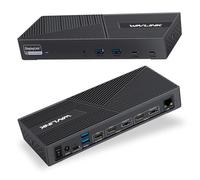 Displaylink Station d'accueil Universelle WAVLINK USB C, avec 3 x HDMI, 2 x DP, 100 W PD, Gigabit Ethernet, 6 × 10 Gbps USB-A&C, Audio, Microphone, Compatible avec Mac OS et Windows