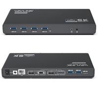 WAVLINK Displaylink USB C Station d'accueil Universelle avec 2 x HDMI & DP 65 W PD, Gigabit Ethernet, 6 × USB 3.0, Audio, Microphone, Compatible avec Mac OS et Windows