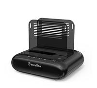 WAVLINK Dock Disque Dur USB 3.0 pour SATA I/II/III de 2,5/3,5" SSD/HDD,Stations d'accueil pour Disque Dur Externe à Double Baie, avec Cadre Fixe,Clone Hors Ligne,UASP 6 Gbit/s [2x16 To] -Mise à Niveau