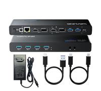 WAVLINK Station d'accueil Displaylink, Station d'accueil Universelle USB C avec 2 × HDMI & DP, Ethernet Gigabit, 6 × USB 3.0, Audio, Microphone, Compatible avec Mac OS et Windows